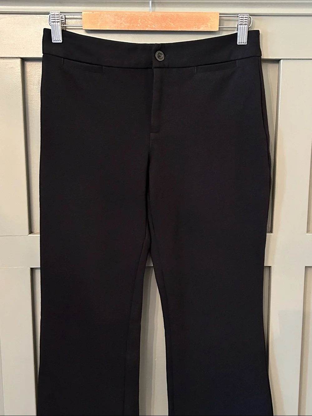 NYDJ Trouser Pants Lift Tuck Technology Black Ponte Knit Bootcut Size 4